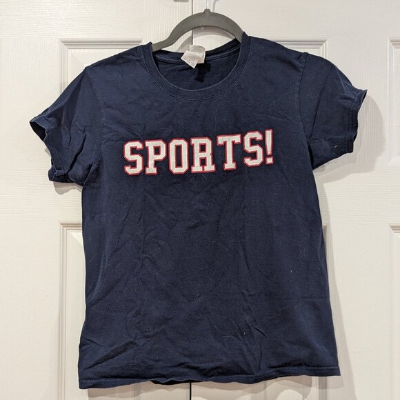 Gildan T-shirt Navy blue Sports! size small - Picture 1 of 2